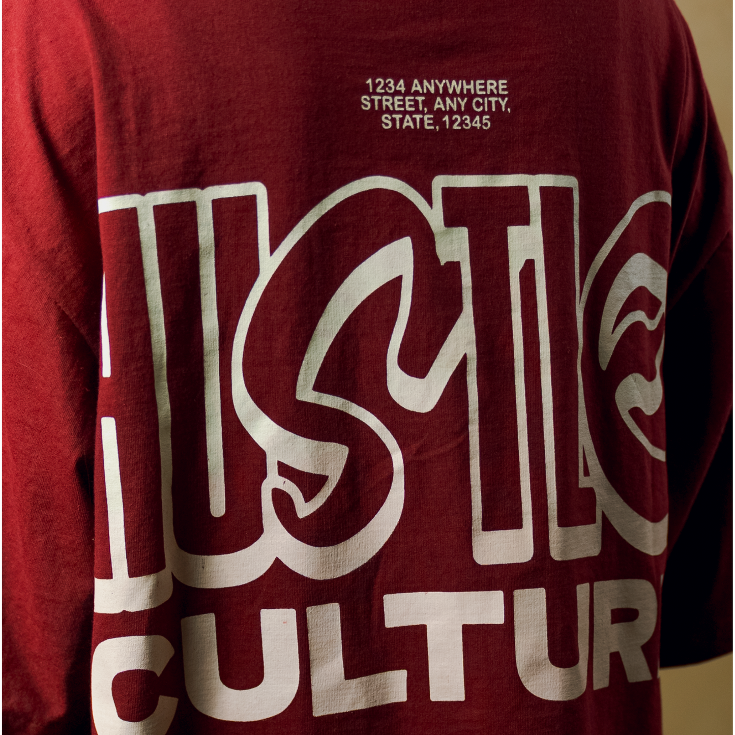 Hustle Culture- Oversize Boxy Fit- Maroon Tee