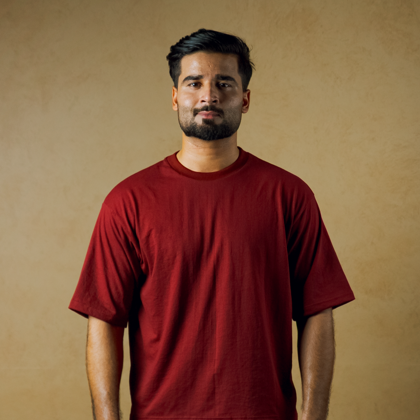 Hustle Culture- Oversize Boxy Fit- Maroon Tee
