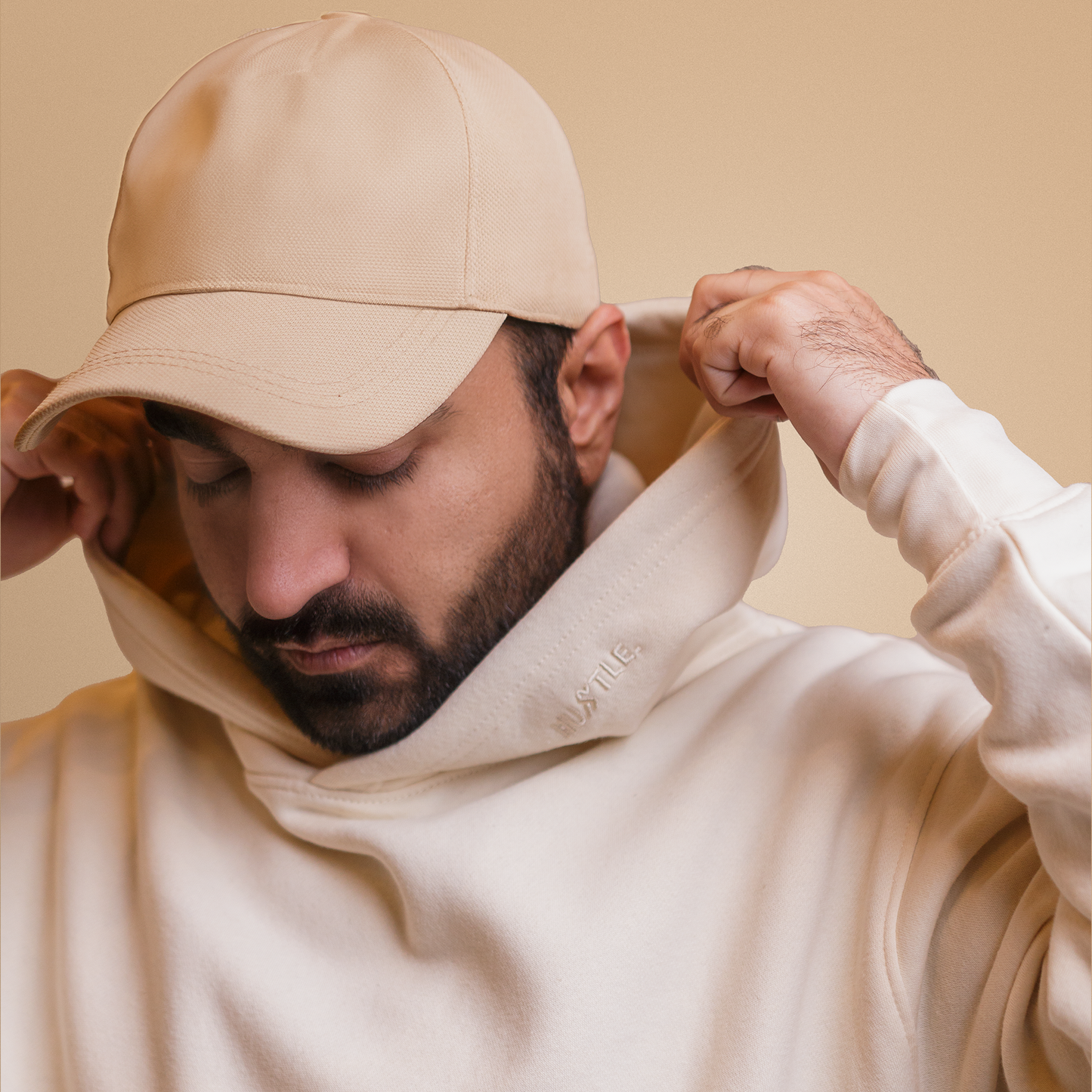 Beige Oversized Hoodie