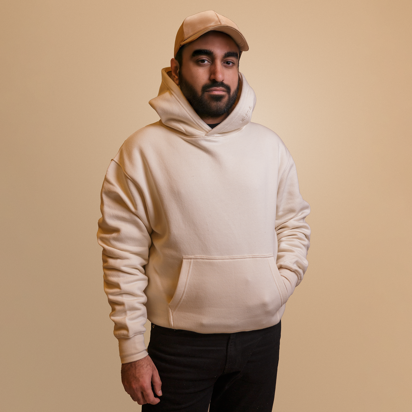 Beige Oversized Hoodie