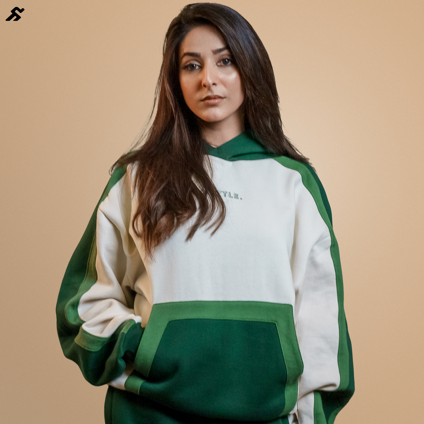 Forest Panda Oversized Cord Set : (Green and light green set)