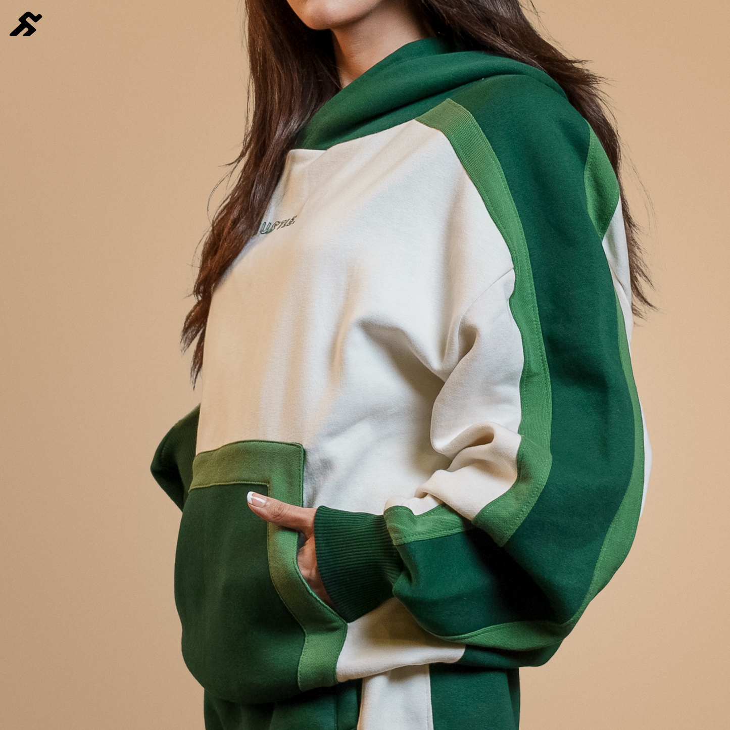 Forest Panda Oversized Cord Set : (Green and light green set)