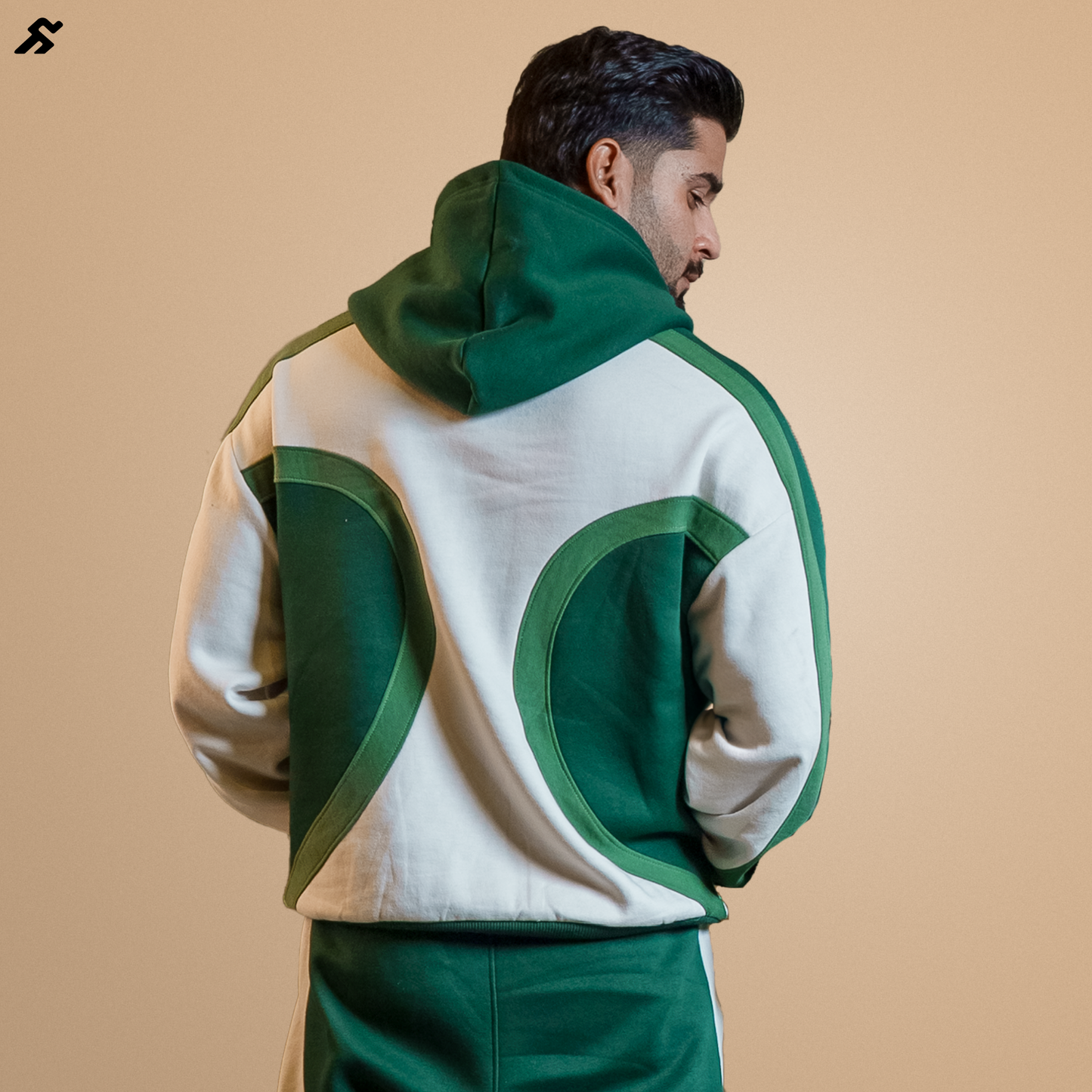 Forest Panda Oversized Cord Set : (Green and light green set)