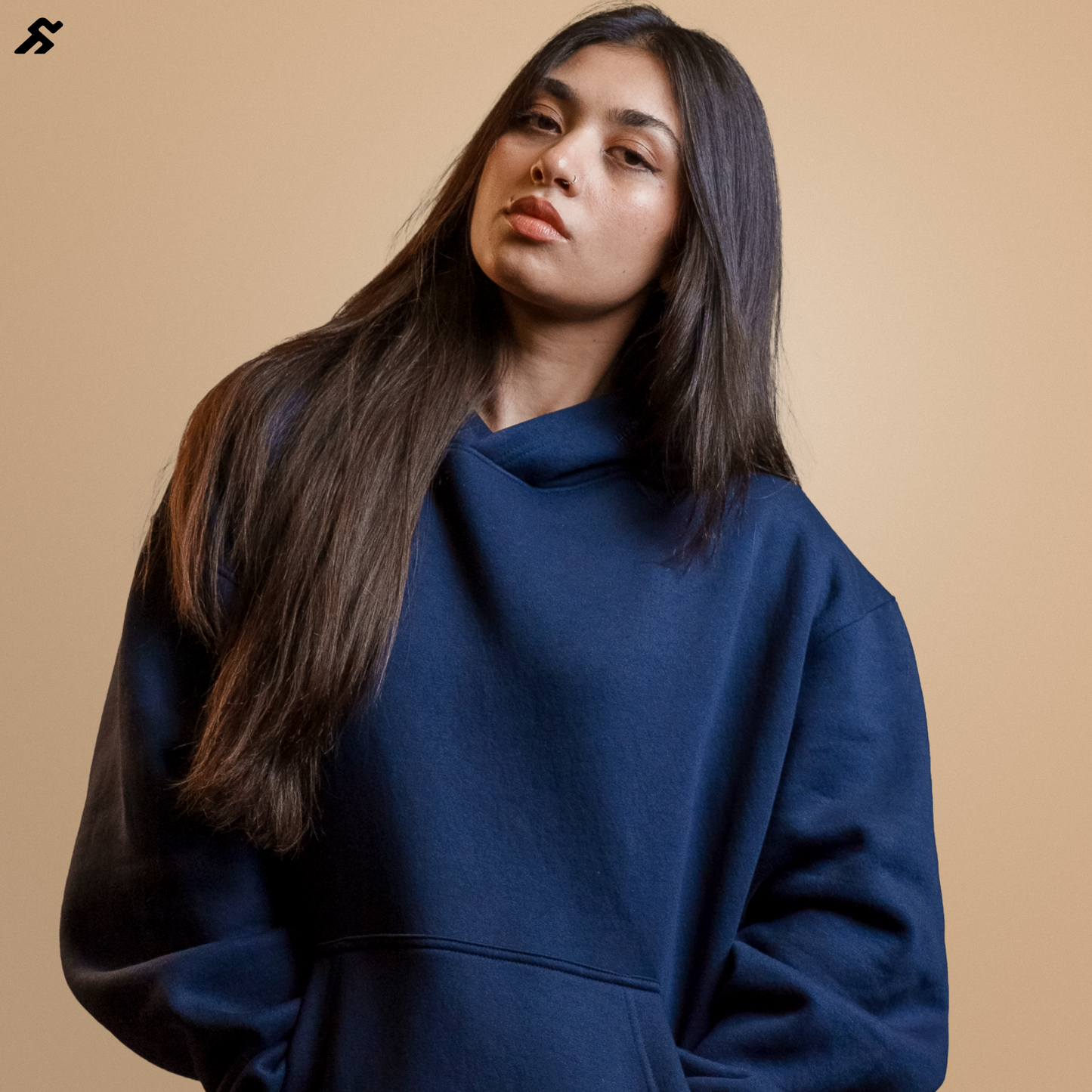 Navy Blue Oversized Hoodie