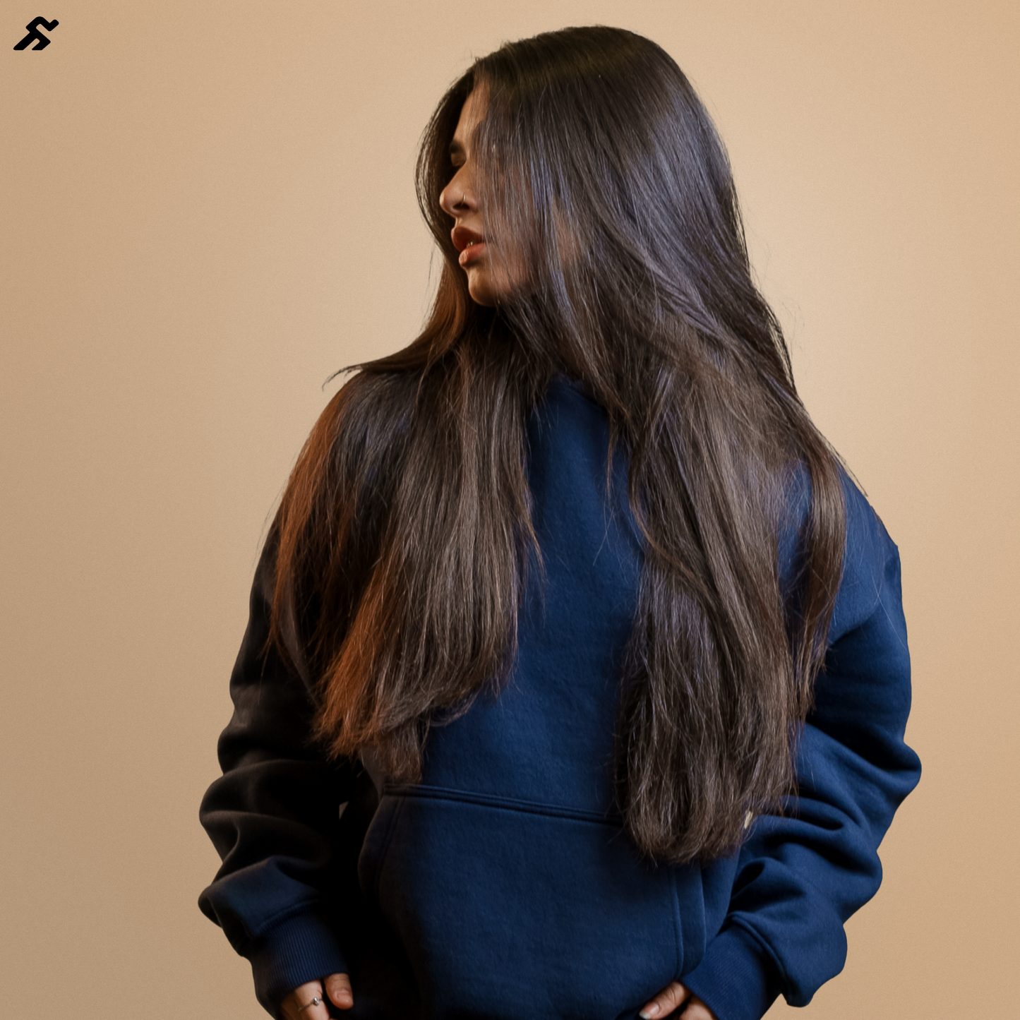 Navy Blue Oversized Hoodie