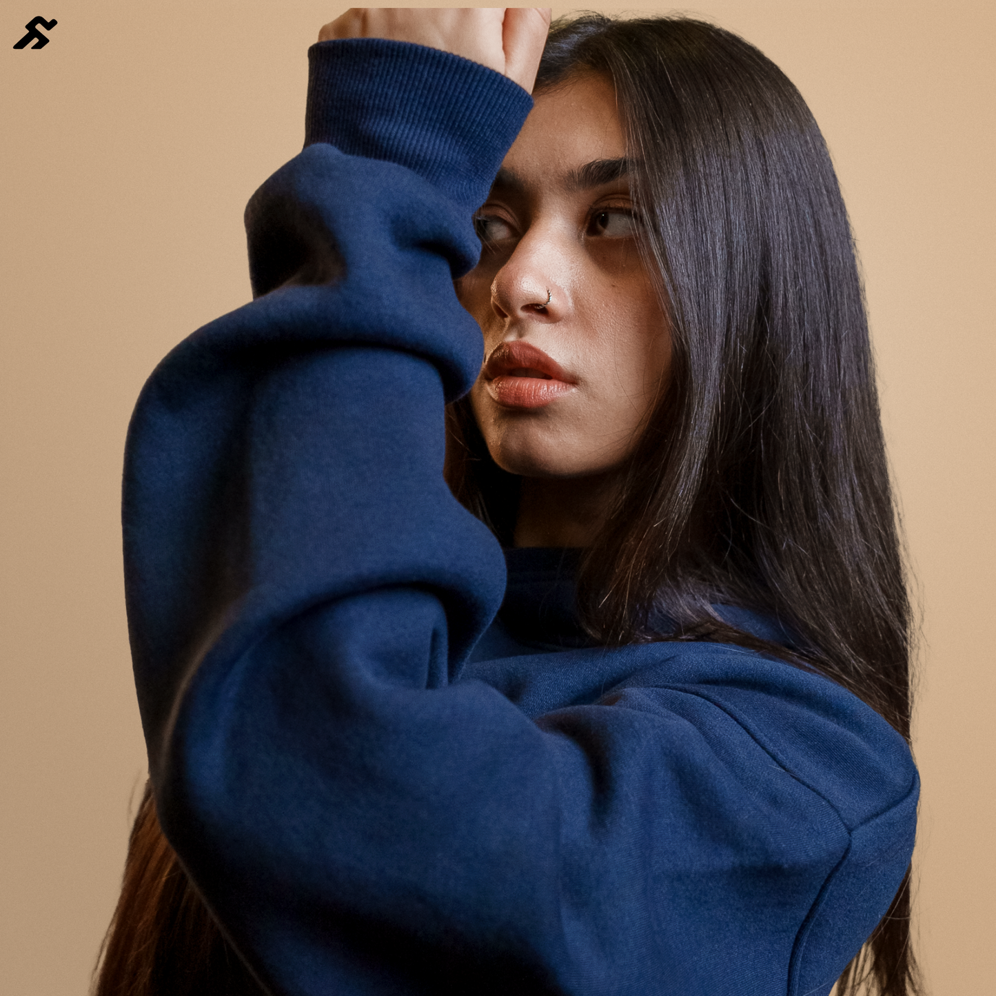 Navy Blue Oversized Hoodie