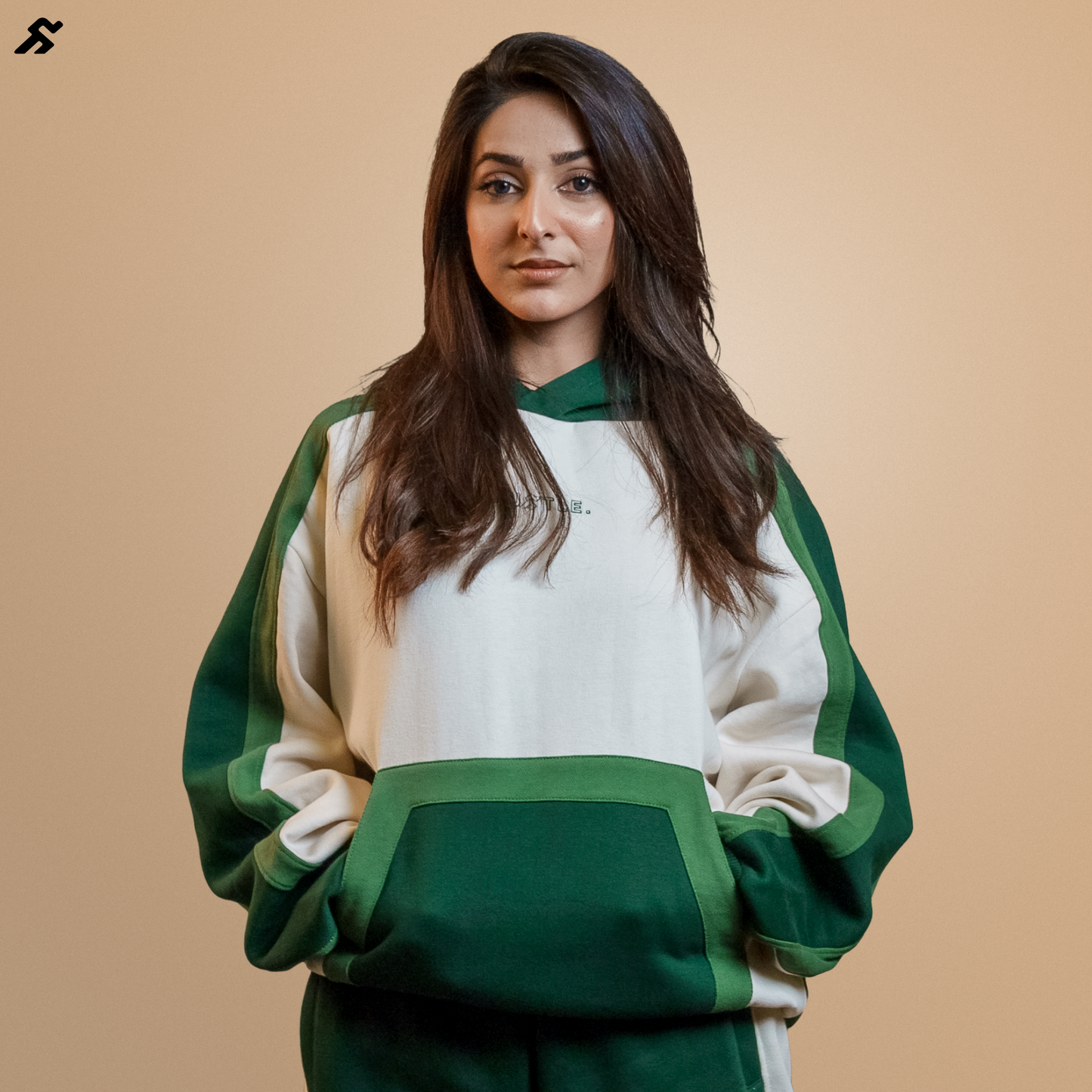 Forest Panda Oversized Cord Set : (Green and light green set)
