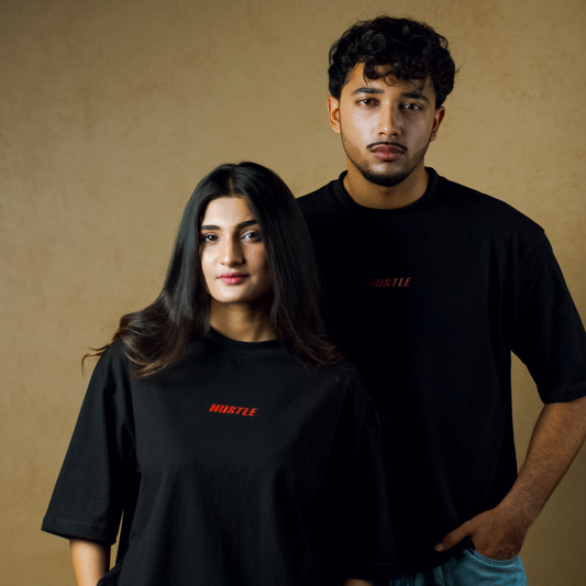 Black Core Drop- Oversize Boxy Fit-Tee